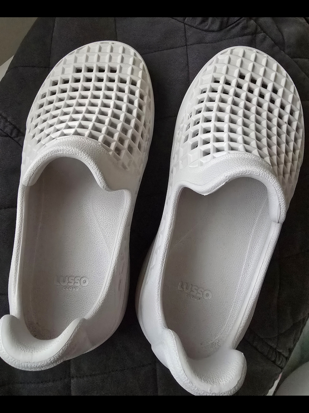 Lusso Women's White Ventilated Slip-On Clogs